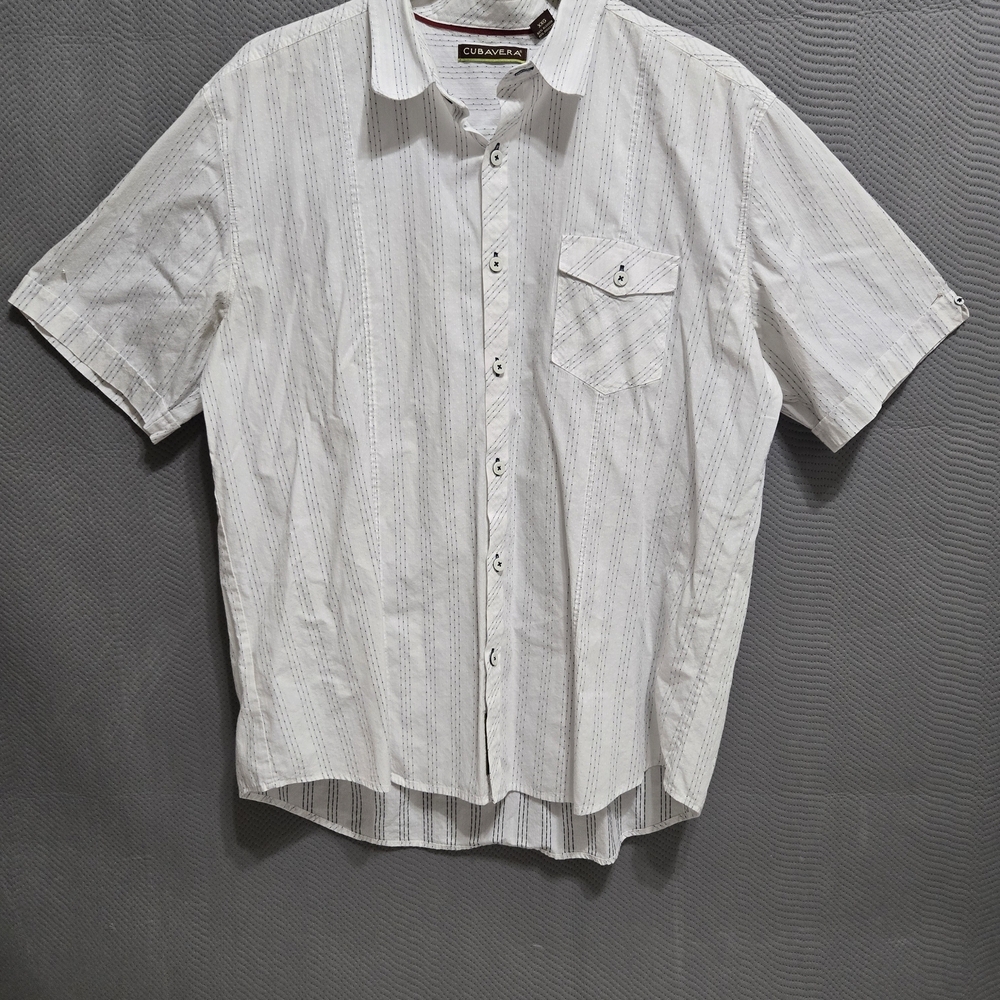 Cubavera‎ White Dress Shirt Short Sleeve Classic